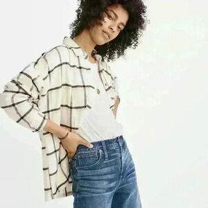 MADEWELL Flannel Bromley Shirt in Northall Plaid Sz. XXS